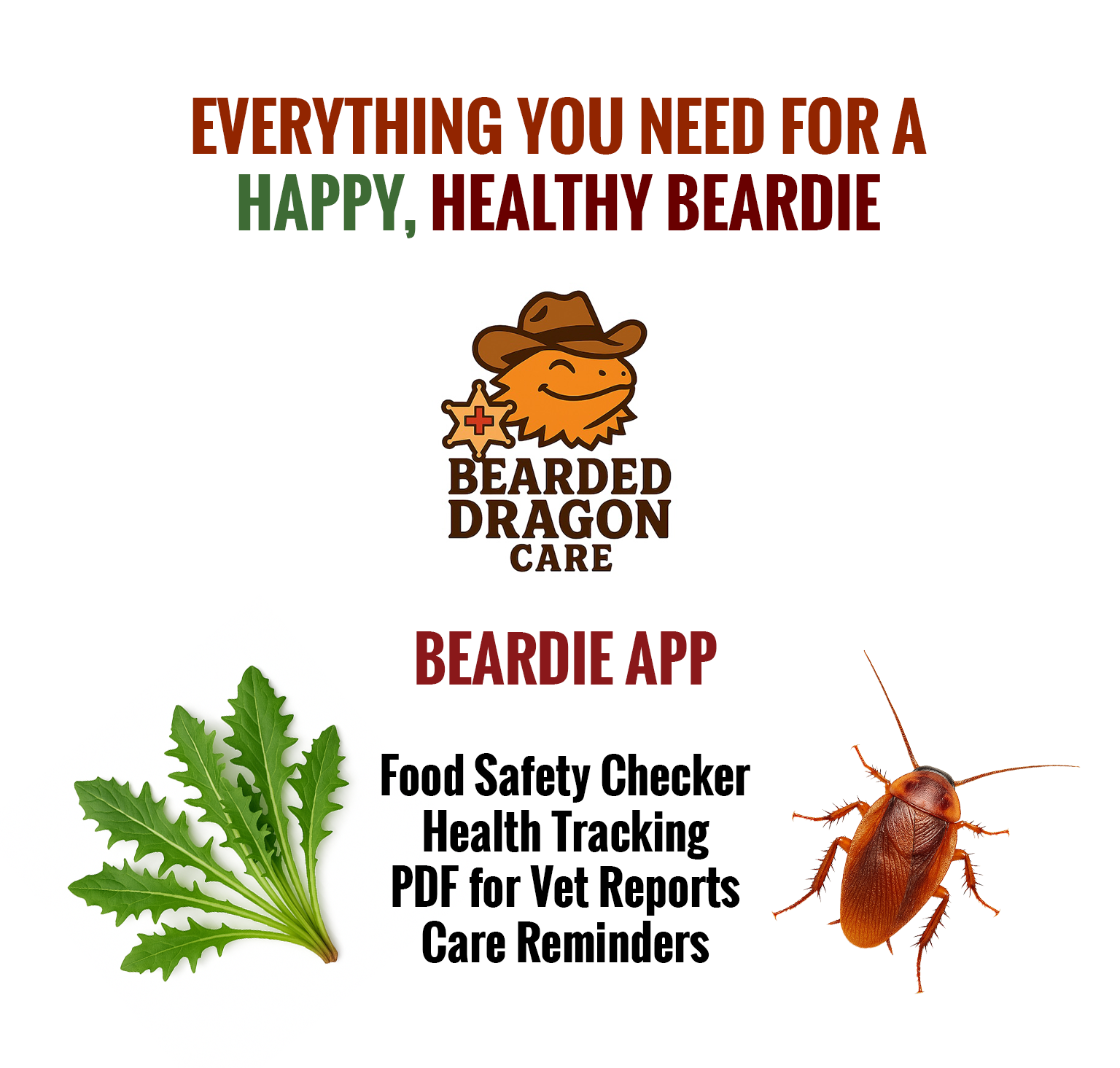 Beardie App food safety checker, health tracking, vet reports and care reminders